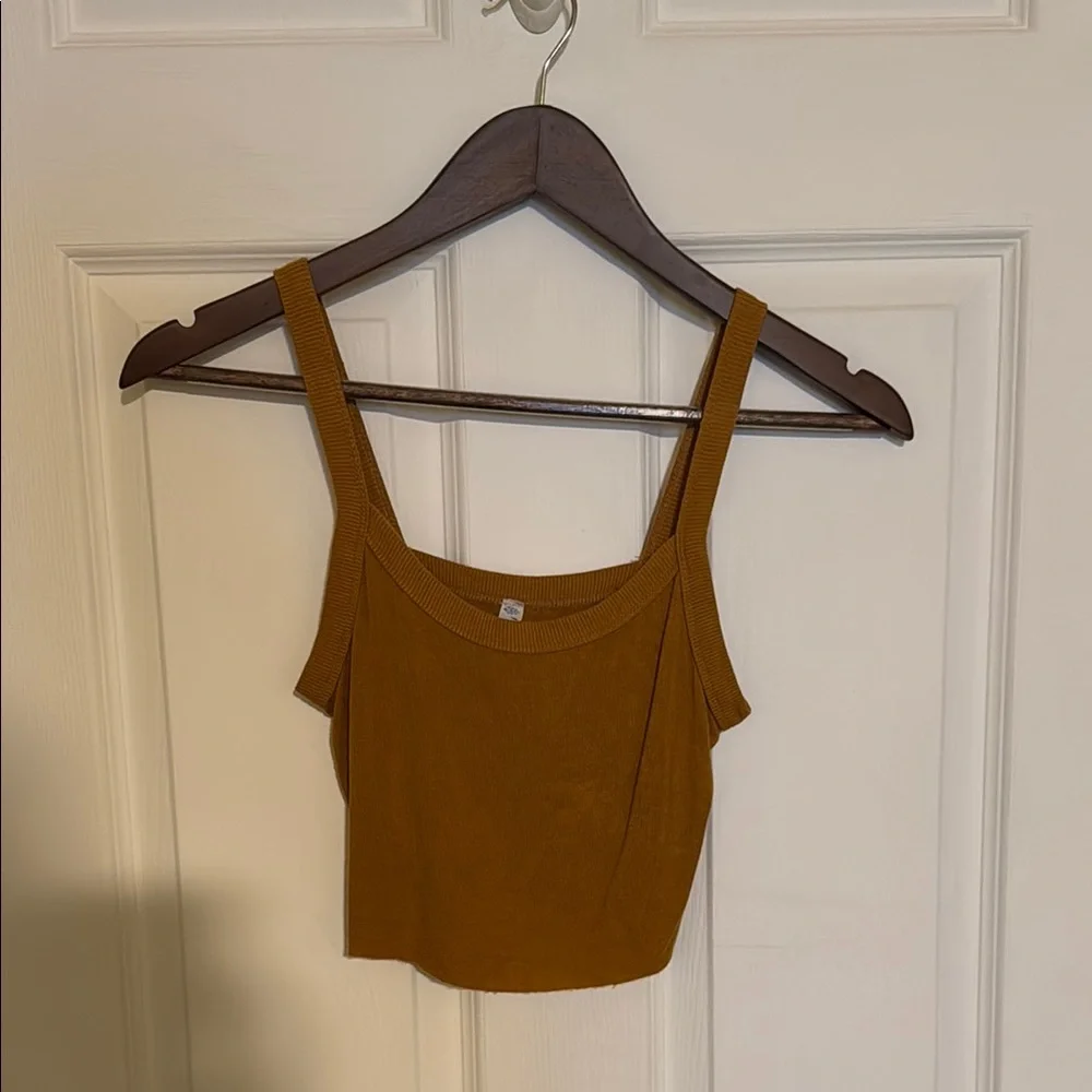 FP Movement Mustard Yellow Women's Cropped Tank - Picture 2 of 5